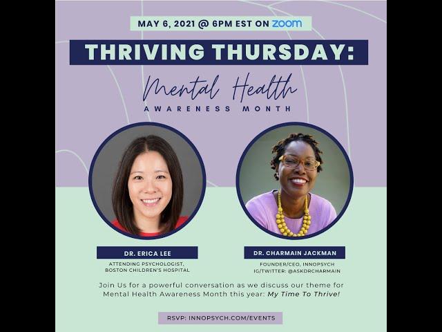 Thriving Thursdays with psychologists, Dr. Charmain Jackman and Dr. Erica Lee