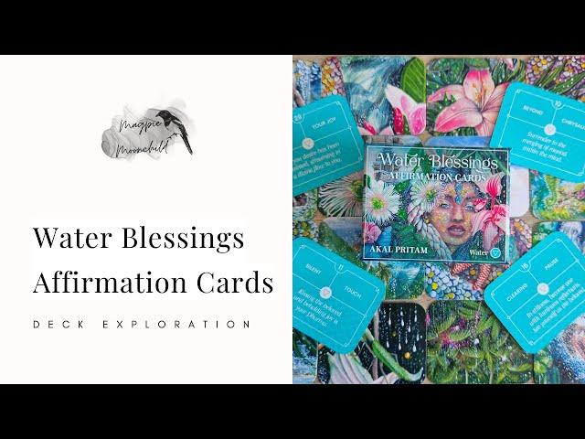 Water Blessings Affirmation Cards by Akal Pritam - Deck Exploration