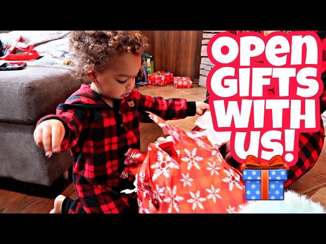 Opening Presents On Christmas! | Baby Opens First Gift!