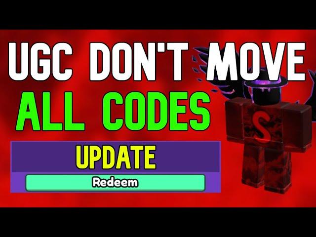 ALL UGC Don't Move CODES | Roblox UGC Don't Move Codes (November 2023)