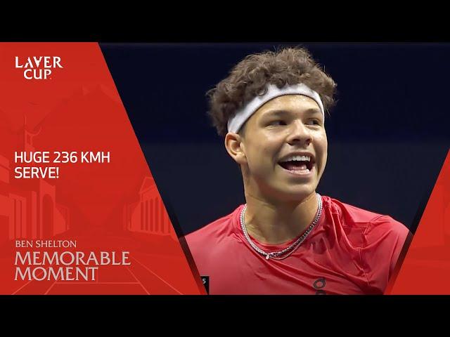 Ben Shelton's Massive 236 KMH Serve | Laver Cup 2023