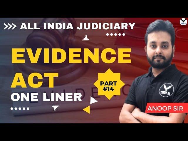 Evidence Act | Complete Evidence Act One liner Part 14 | Anoop Upadhyay | Target 20