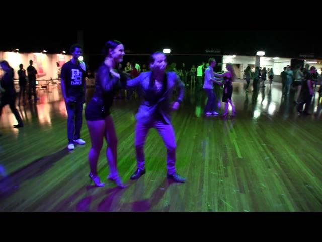 Adrian Rodriguez Carbajal & Oliver Pineda social dance with Elysia Baker