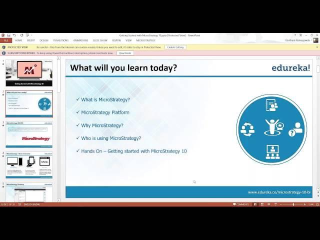 Microstrategy 10 Training Video for Beginners - 1 | Microstrategy Tutorial for Beginners | Edureka