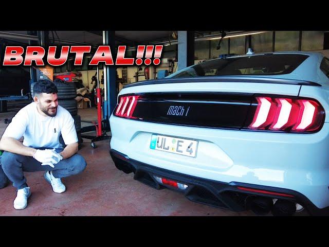 NEUE AUSPUFF ANLAGE am MUSTANG MACH 1 | VLOG