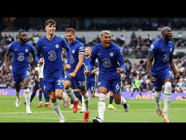 Thiago Silva celebrates goal for Chelsea vs Tottenham Hotspur