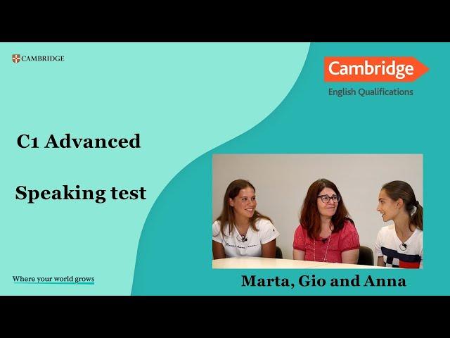 C1 Advanced Marta, Gio and Anna