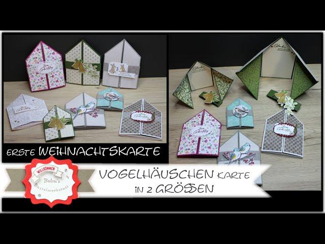 Vogelhaus Karte - Fun fold House Card - besondere Kartenform - Stampin'Up! ®- Anleitung - Haus Karte