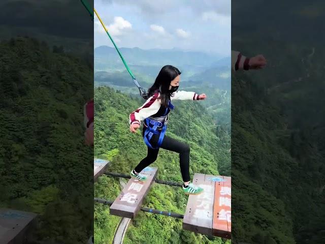 Funny And Exciting Collection|Bungee Jumping With Rope In Beautiful Place#funny #bungee