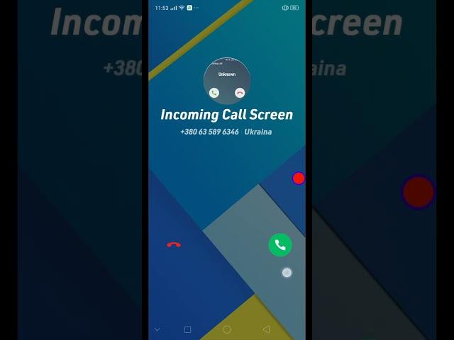 Incoming call fake call Incoming Call Screen