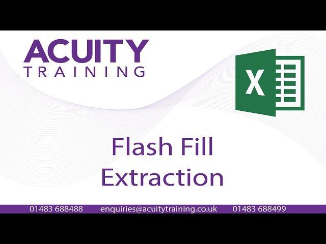 Excel 2016: Flash Fill Data Extraction