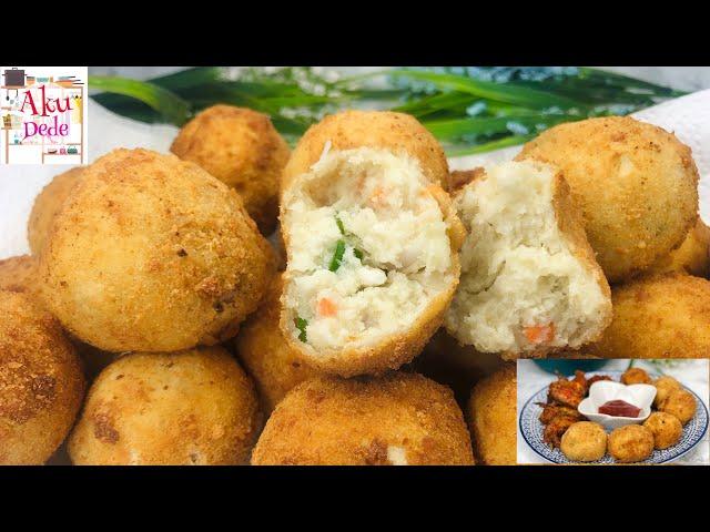 Easy, Melt in Mouth Ghanaian Yam balls recipe. Party favorite Yam balls/ croquettes. Aku Dede