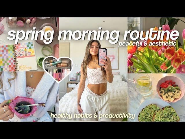 7AM SPRING MORNING ROUTINE  healthy habits, yoga, & skincare