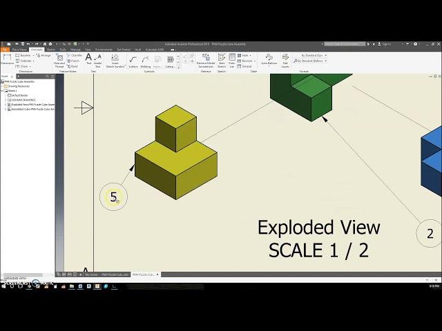 Puzzle Cube Exploded View and Parts List - Part 2