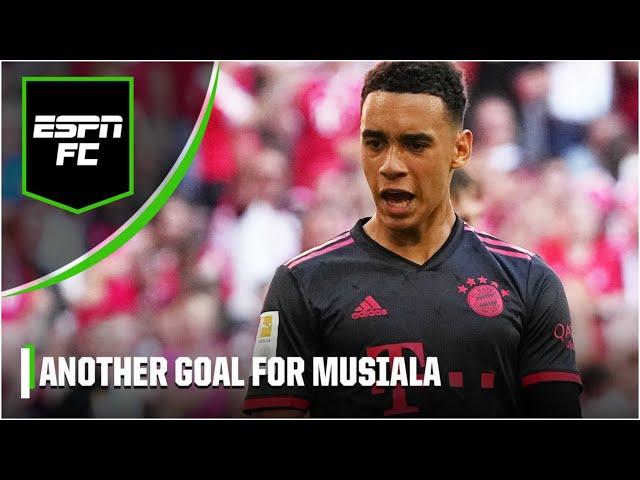 Jamal Musiala muscles in another goal for Bayern Munich 