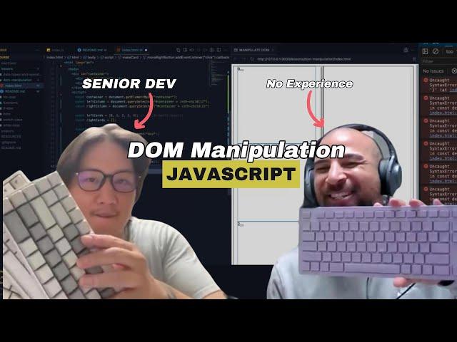 Teaching my 40 year old student with no experience programming | DOM Manipulation