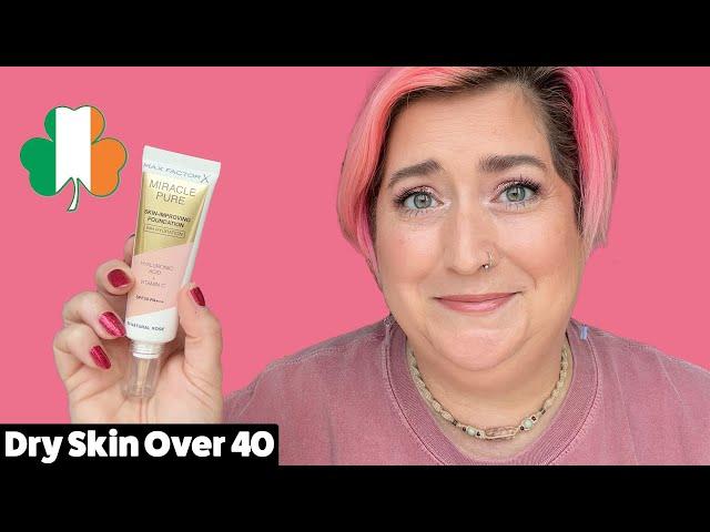 MAX FACTOR MIRACLE PURE FOUNDATION | From Ireland! Dry Skin Review & Wear Test