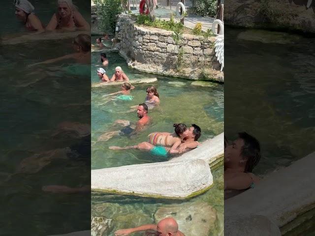 The Wonder Of Nature Pamukkale Cleopatra Pool -Hot Day #pamukkale