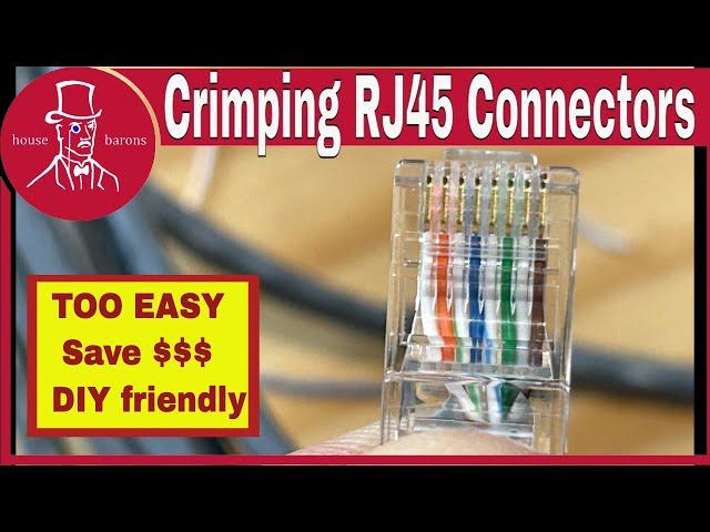 How to install a RJ45 connector on Cat 5e cable | connect computer to router