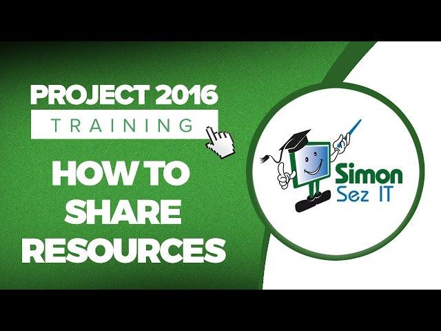 How to Share Project Resources Using Microsoft Project 2016