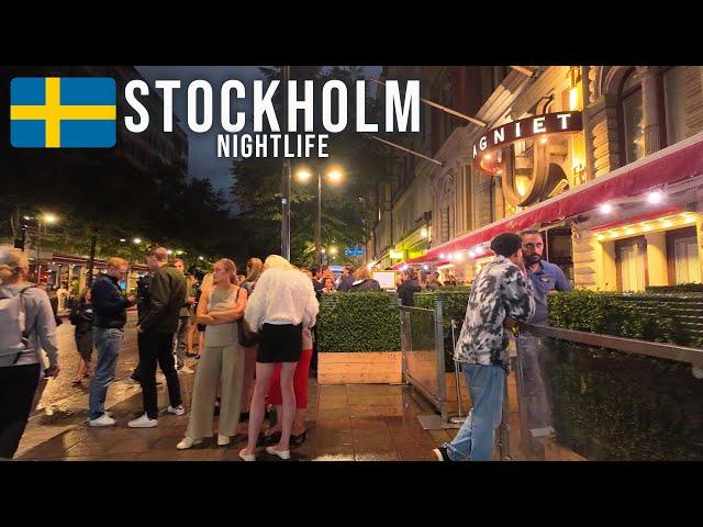 STOCKHOLM AT NIGHT  NIGHTLIFE STUREPLAN WALK TOUR 4K