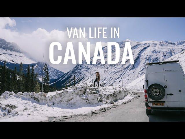 We Take On Winter VAN LIFE In the Canadian Rockies (Icefields Parkway)