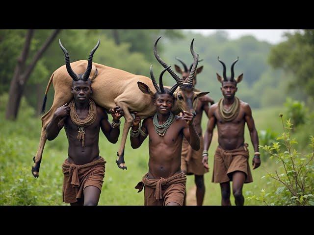 Incredible Goat Feast with the Hadzabe Tribe - Ancient Bush.