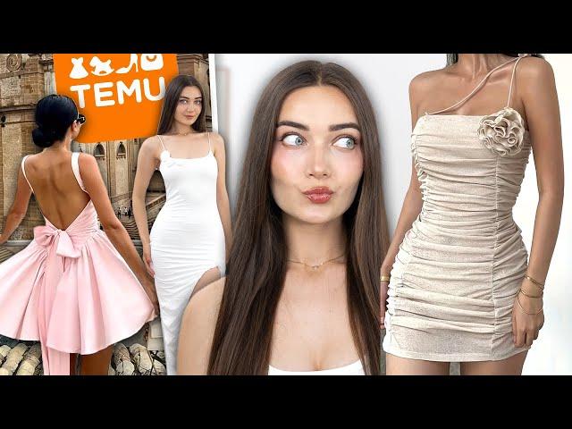 TRYING ON UNREALISTIC DRESSES FROM TEMU!