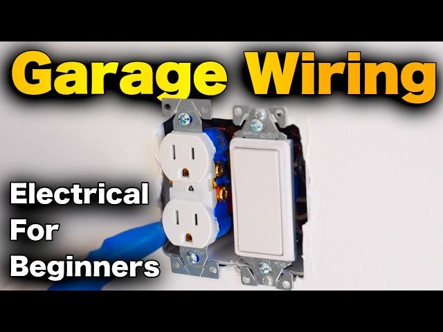 How To Wire A Garage - Receptacles, Switches, Lights, and Fan Installation!