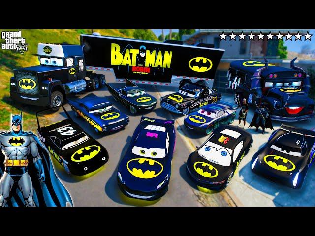 GTA 5 - Stealing BATMAN MCQUEEN CARS with Franklin! (Real Life Cars #129)