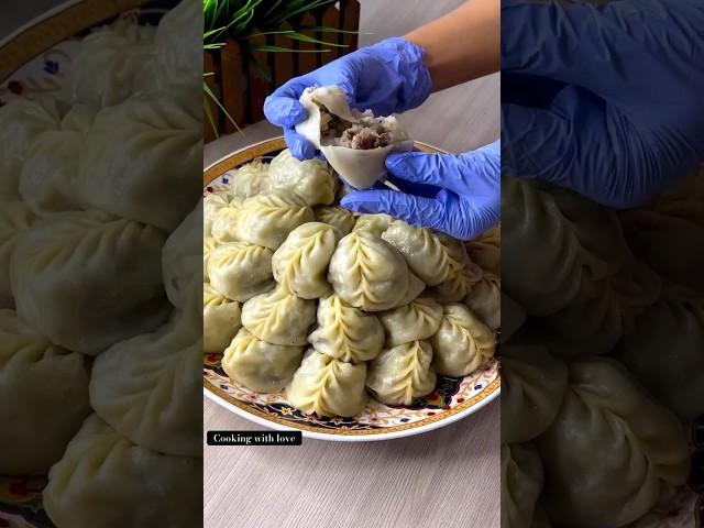 Узбекские манты очень вкусный #еда #манту