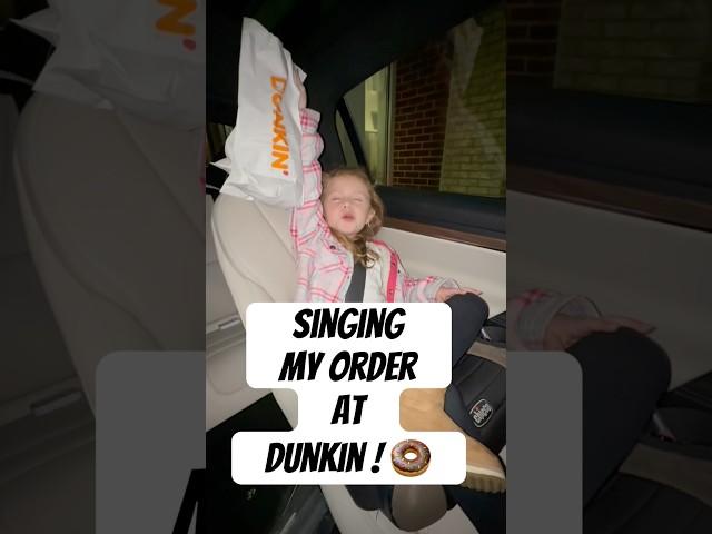 SINGING my ORDER at DUNKIN!  #dunkindonuts #dunkin #fun #silly #shorts #drivethru #donuts #singer