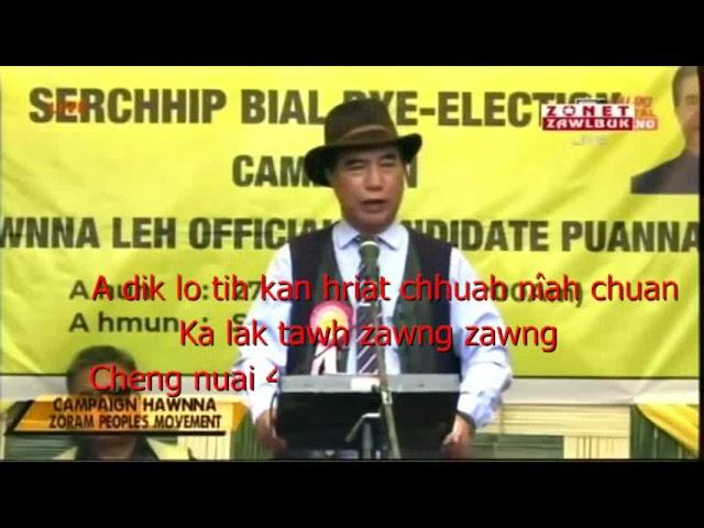 ZPM CM Candidate Pu Lalduhoma thusawi