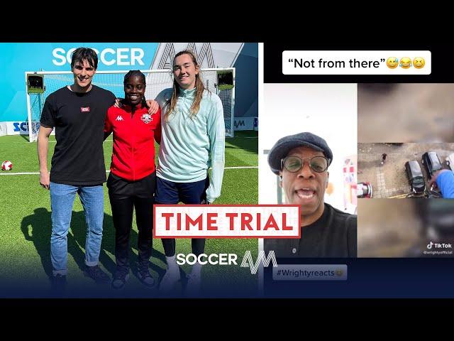 TikTok STAR takes on the Time Trial! | Freda Ayisi | Soccer AM Time Trial ⏰