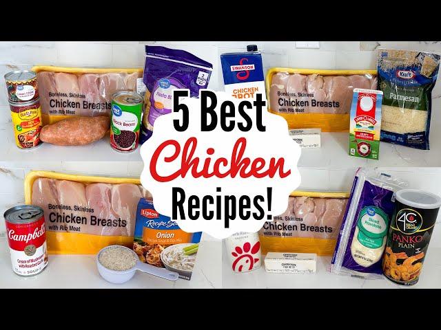 5 BEST & EASIEST CHICKEN RECIPES | Fast Tasty Chicken Dinners You'll Make On Repeat! | Julia Pacheco