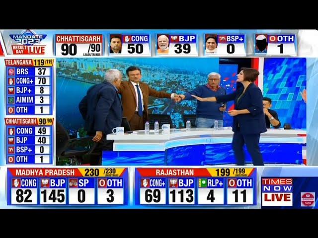 Election Results 2023 LIVE | High Voltage Drama In Newsroom | Assembly Polls 2023 | Times Now LIVE