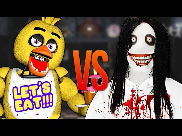 ЧИКА FNAF VS ДЖЕФФ УБИЙЦА | СУПЕР РЭП БИТВА | Chica Five Nights At Freddy's ПРОТИВ Jeff The Killer