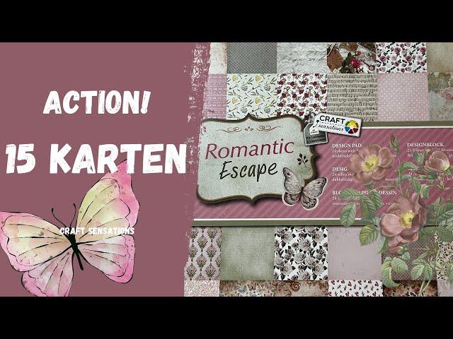 ACTION! 15 Karten ein 30x30 Block - Vintage Escape - Craft Sensations