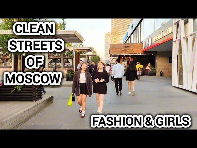 Exploring the clean streets of Moscow, street fashion and luxurious cars