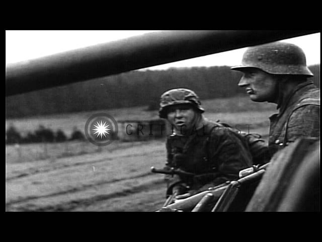 German Ardennes offensive scenes during Battle of the Bulge in World War II...HD Stock Footage