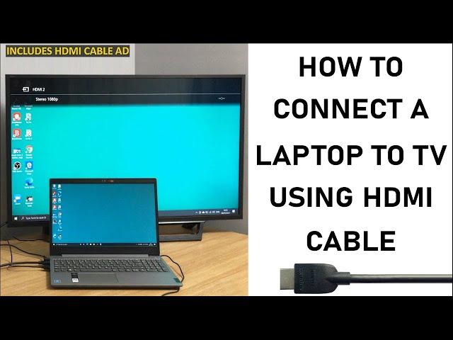 How To Connect Your Laptop To The TV Using HDMI Cable - 2021 Update | WINDOWS 10 | STEP BY STEP