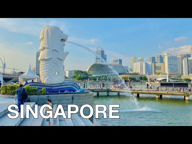 Singapore Marina Bay Sands Walking Tour 4K 