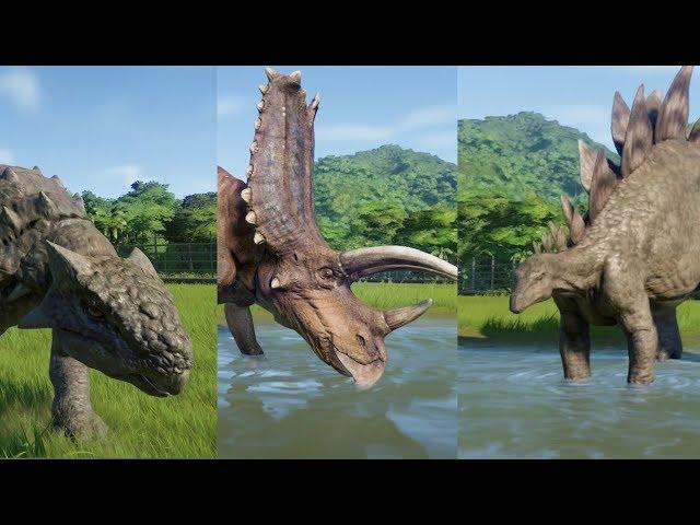 Ankylosaurus, Pentaceratops And Stegosaurus Destroys Henry Wu Dinosaur Reinforcement - JWE