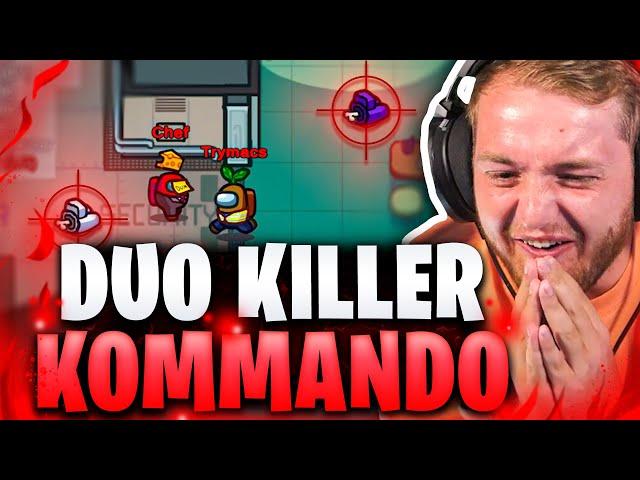 INSANER DOUBLE KILL in AMONG US als IMPOSTER mit CHEF!  + TRYMACS TROVATO SCHLÄGT ZU