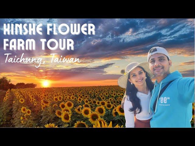 Xinshe Sea of Flowers Walking Tour | Taiwan Travel Vlog | Flower Farm In Taiwan 4K