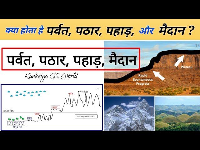 पर्वत और पठार में क्या अन्तर है | Parvat aur Pathar mein kya antar hota hai | पर्वत,पहाड़ और पठार ।