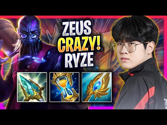 ZEUS IS SO CRAZY WITH RYZE! - T1 Zeus Plays Ryze TOP vs Fiora! | Season 2024