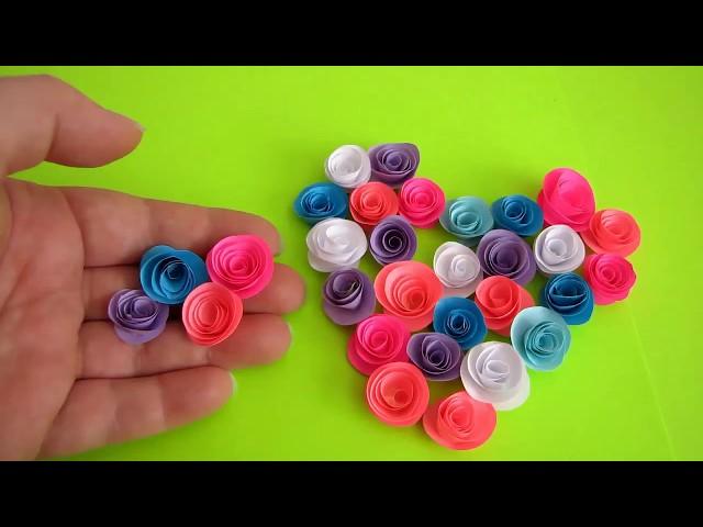 How To Make Small Paper Rose Flower - DIY Handmade Craft - Paper Craft