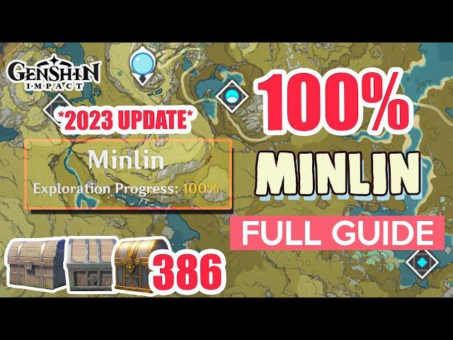 *2023 UPDATE* How to: Minlin 100% Exploration ⭐  ALL CHESTS GUIDE 【 Genshin Impact 】