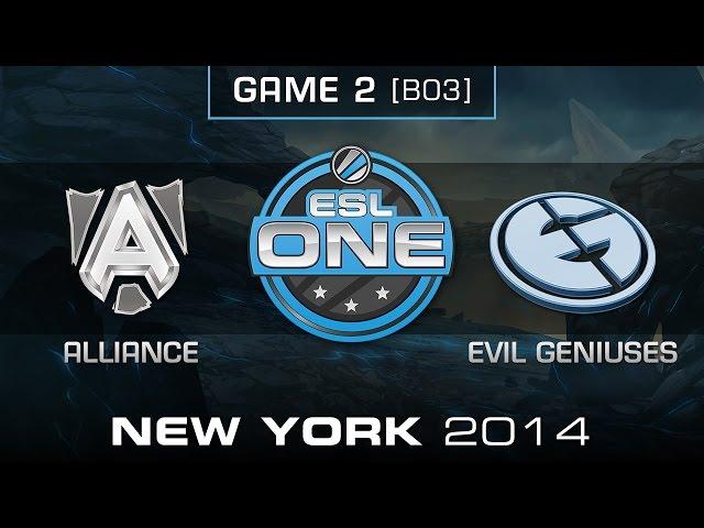 Alliance vs. Evil Geniuses - Quarterfinal Game 2 - ESL One New York 2014 - Dota 2